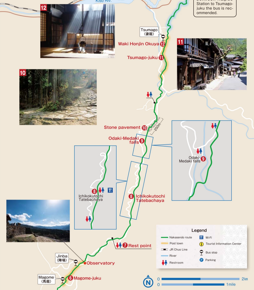 Route de Nakasendo entre Magome et Tsumago