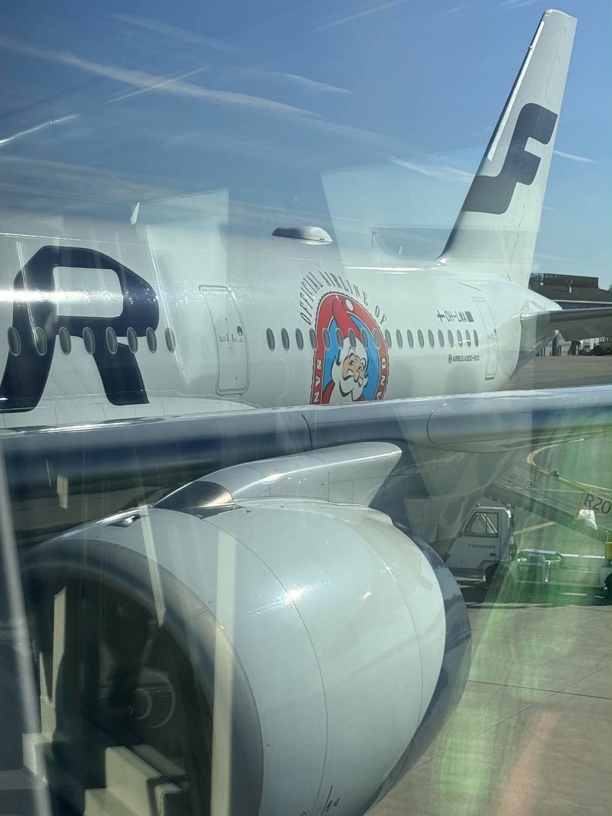 Avion Finnair Père Noël