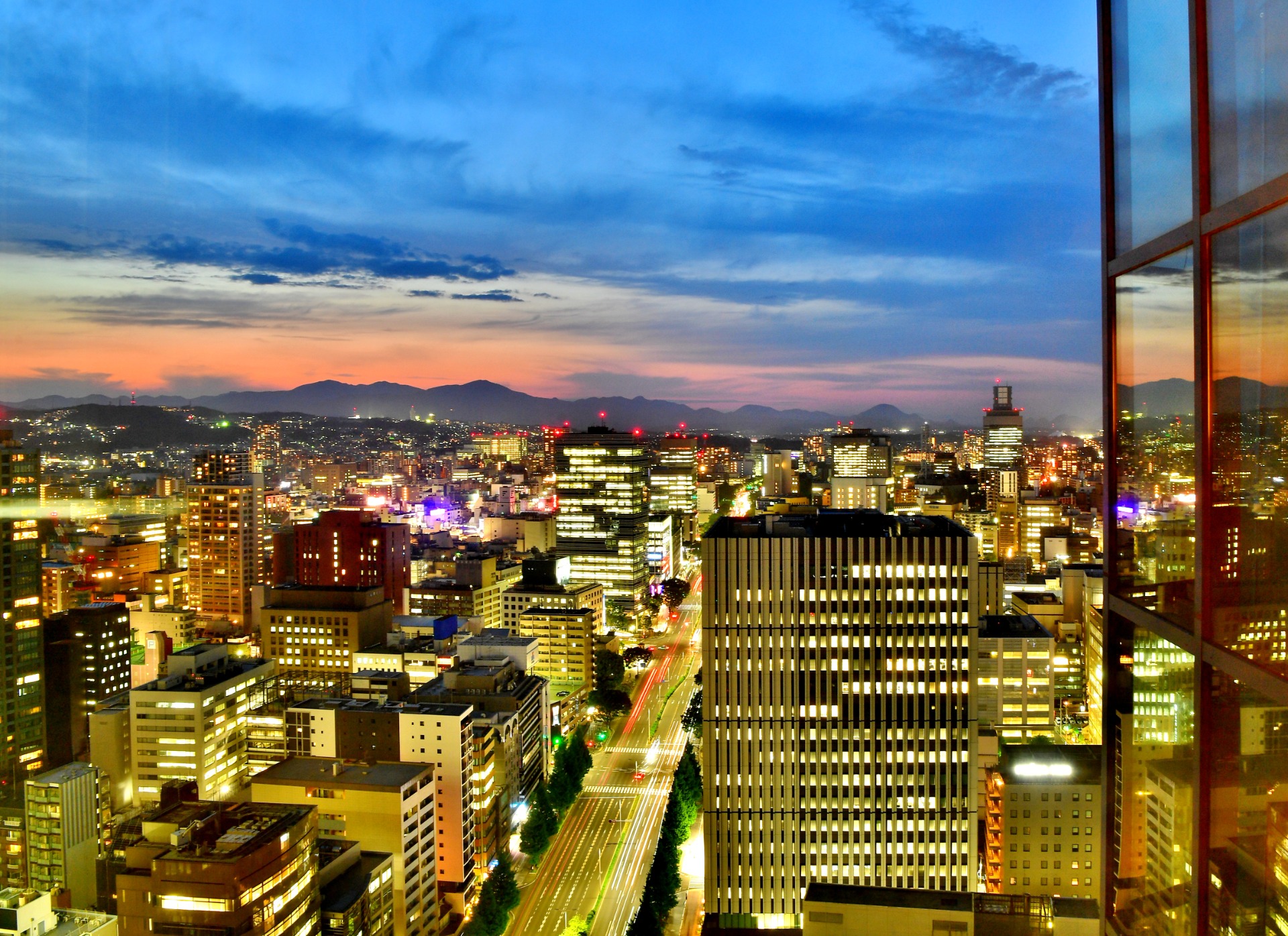 Vue sur Sendai depuis le SS30 Observatory Lobby