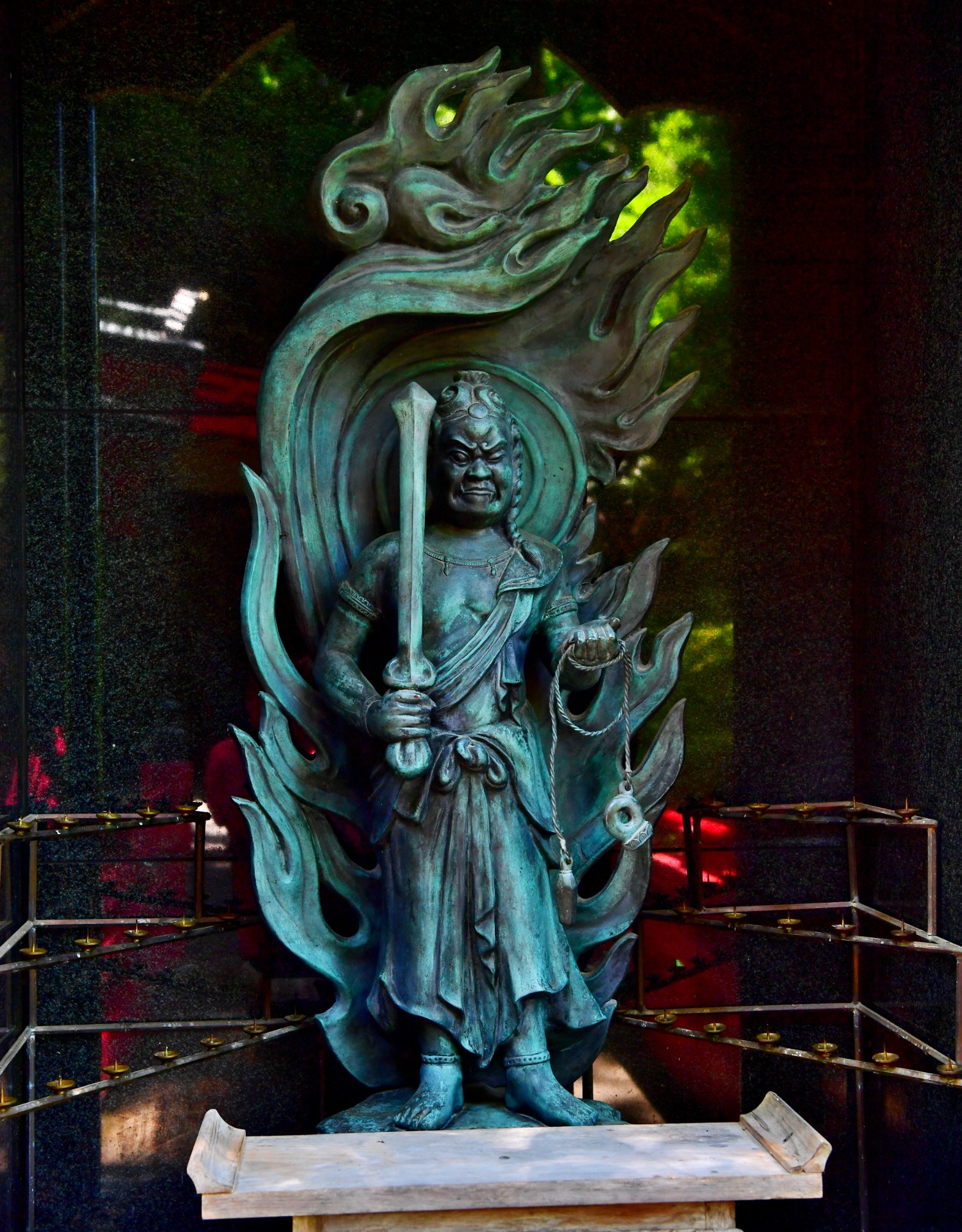 Fudo Myoo devant le Kitoden - Nakano Fudoson, Fukushima