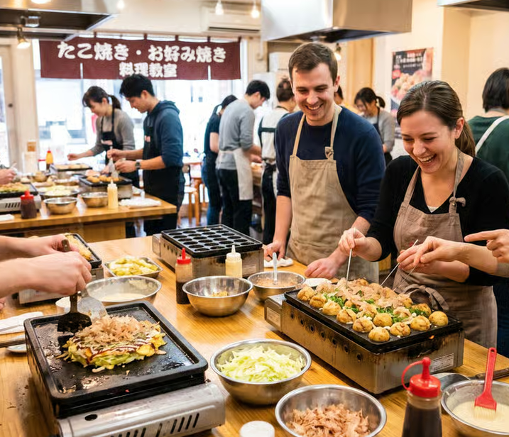 Takoyaki et okonomiyaki