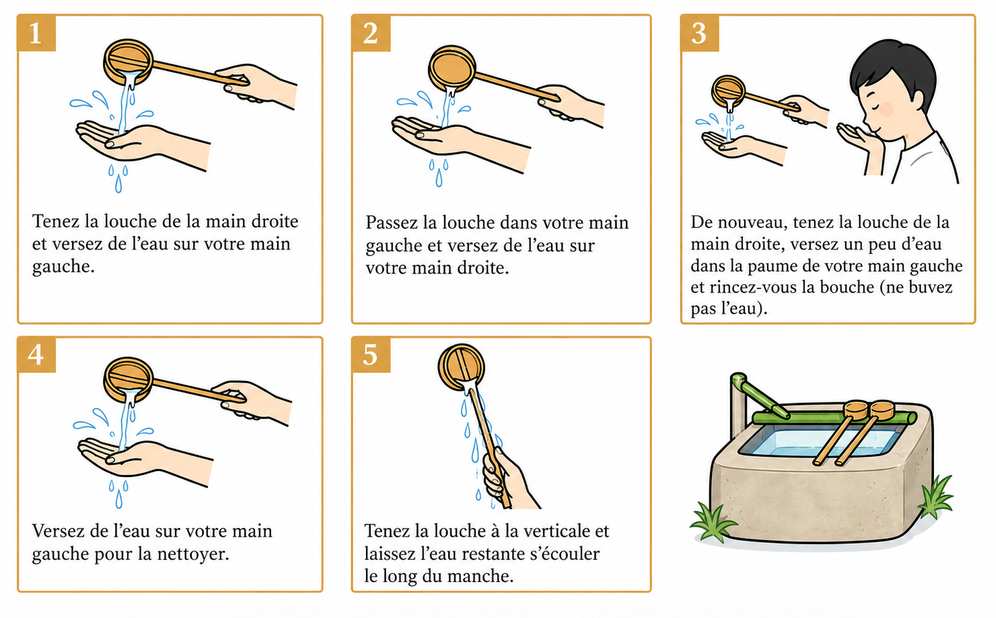Comment faire le rituel de purification au temizuya