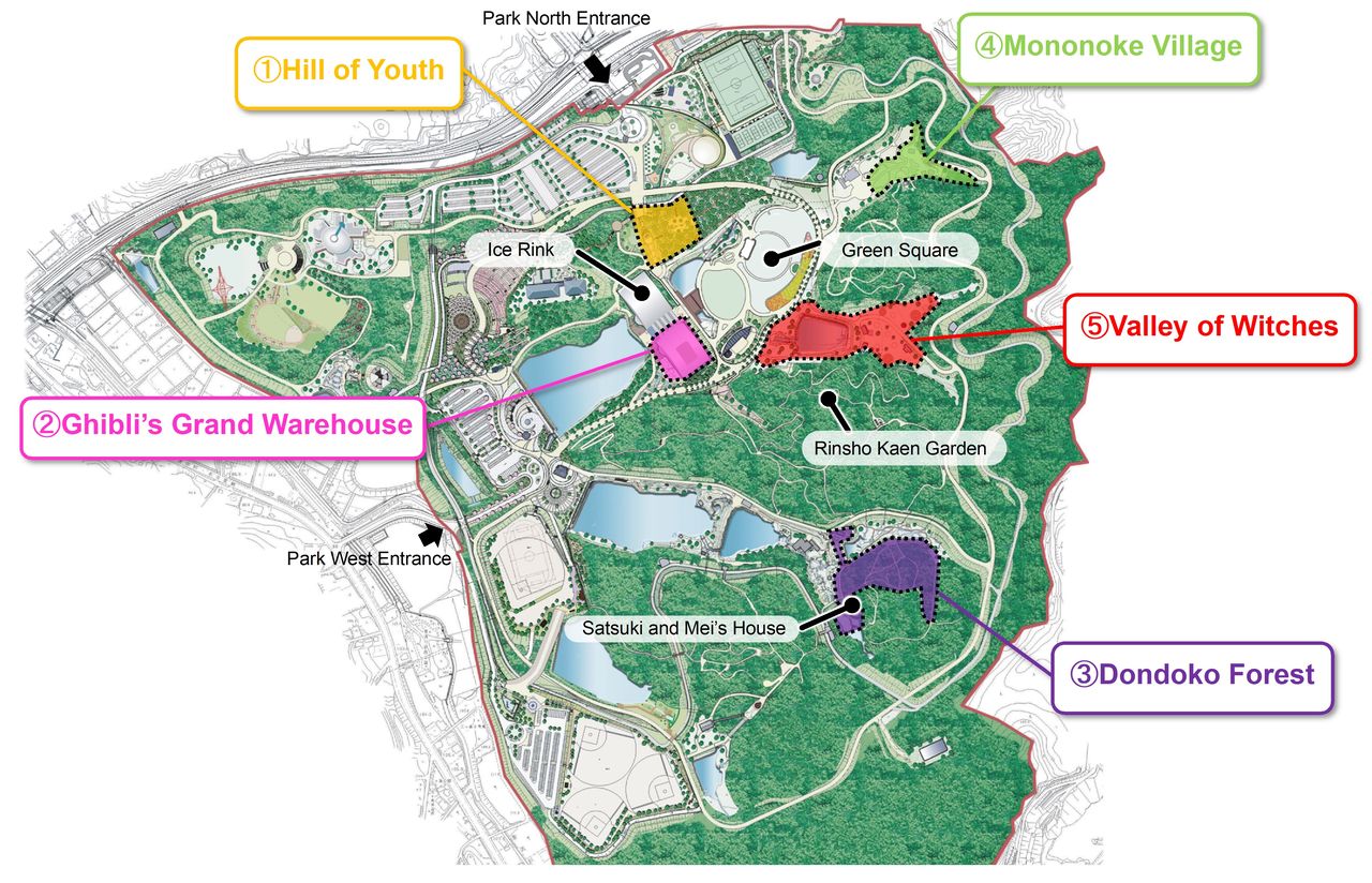 Ghibli Park map